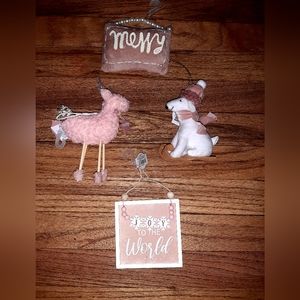 💲4pc Blush Pink Rose Gold Ornaments